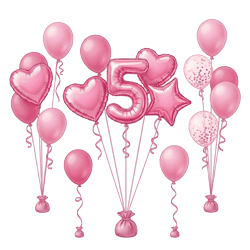 Заказать набор гелиевых шаров для украшения комнаты и фотозоны