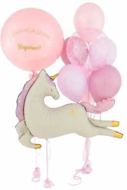 Комплект гелиевых шаров «Сказочный единорог»