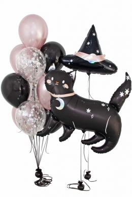 Комплект гелиевых шаров «Черно-котабра»