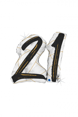 Цифра «21» Мрамор Чёрный