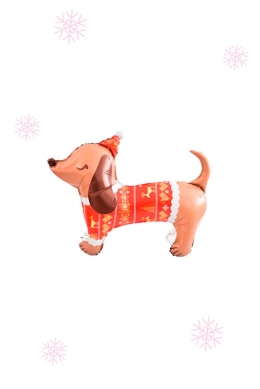 Ростовая фигура «Новогодний таксик»